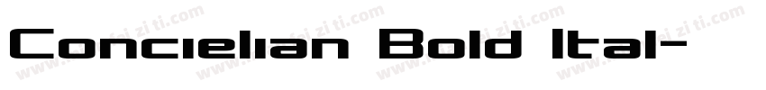 Concielian Bold Ital字体转换